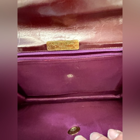 Vintage Charles Bourdan Burgundy Clutch - Picture 5 of 14